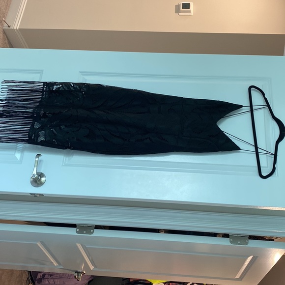 JAUS black fringe and lace dress - Picture 3 of 4